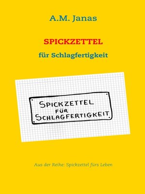 cover image of Spickzettel für Schlagfertigkeit